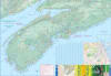 Double-sided road map of Nova Scotia and Prince Edward Island showing the Cabot Trail and lighthouse locations. - Image 2 of 0