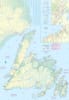 Detailed road map of Newfoundland and Labrador showing highways, parks, and St. Pierre et Miquelon ferry routes. - Image 3 of 0
