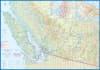 Southwestern BC and Sunshine Coast travel and road map detailing elevation, parks, trails, and coastal highways. - Image 3 of 0