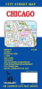 Chicago Illinois street map showing downtown enlargement, CTA train lines, and Cook County suburban roads. - Image 1 of 0
