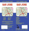Detailed street map of San Jose, California, and surrounding Silicon Valley cities including Cupertino, Sunnyvale, and Santa Clara. - Image 1 of 0