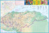 Double-sided road map of Honduras and Nicaragua featuring topographic shading and city street maps. - Image 2 of 0
