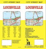 Louisville Kentucky street map showing Jefferson County neighborhoods, Southern Indiana, and Churchill Downs landmarks. - Image 1 of 0