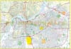 Louisville Kentucky street map showing Jefferson County neighborhoods, Southern Indiana, and Churchill Downs landmarks. - Image 2 of 0