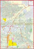 Folded street map of Las Vegas and The Strip featuring Henderson, North Las Vegas, and major tourist attractions. - Image 3 of 0