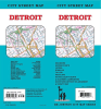 Detroit Michigan city street map showing Dearborn, Livonia, Grosse Pointe, and Downtown Detroit landmarks. - Image 1 of 0