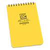Rite in the Rain notebook - Pocket Top Spiral Yellow. These are the truly go-anywhere, anytime, in any weather waterproof notebooks. The pocket top-spiral notebooks are conveniently sized to take with you on your outings. With a Polydura cover 4" x 6" - Image 1 of 0