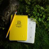 Rite in the Rain notebook - Pocket Top Spiral Yellow. These are the truly go-anywhere, anytime, in any weather waterproof notebooks. The pocket top-spiral notebooks are conveniently sized to take with you on your outings. With a Polydura cover 4" x 6" - Image 3 of 0