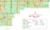 Athabasca County No 12 Alberta landowner map showing quarter section surface ownership, roads, and land status at 1 to 90000 scale. - Image 4 of 0