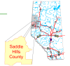 Saddle Hills Municipal District Landownership map  - MD20. County and Municipal District (MD) maps show surface land ownership with each 1/4 section labeled with the owners name. Also shown by color are these land types - Crown (government), Freehold (pri - Image 3 of 0