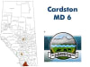 Official Cardston County MD 6 landownership map showing quarter section parcel boundaries, surface landowner names, color-coded Crown and Freehold land, and regional township roads in southern Alberta. - Image 1 of 0