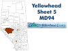 Yellowhead Municipal District 94 Map - Sheet 5. County and Municipal District (MD) maps show surface land ownership with each 1/4 section labeled with the owners name. Also shown by color are these land types - Crown (government), Freehold (private) and C - Image 1 of 0