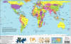 The definitive Hobo-Dyer Equal Area Map shows true land sizes. Two-sided design features North-Up (Africa-centered) and South-Up (Australia-centered) to challenge global bias. - Image 1 of 0
