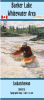 Barker Lake Whitewater Area satellite canoe map featuring classified rapids, portage paths, and campsites on waterproof synthetic paper. - Image 1 of 0