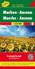 Detailed F&B road map of Marche (1:150k). Perfect for driving the Adriatic coast, Conero Riviera, visiting Urbino, and exploring the Sibilline Mountains. - Image 1 of 0