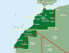 Morocco Travel & Road Map. Folded, fully indexed map of Morocco, showing major roads, cities, and political boundaries at scales of 1:900,000 (for Morocco) and 1:2,250,000 (for Western Sahara). This map also details the locations of beaches, camp sites, c - Image 2 of 0