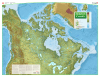Canada Wall Map with Shaded Relief - Large. Explore Canada's topography with the official NRCan Relief Map. Features detailed shaded relief, bathymetric tints, and the 1999 Nunavut boundaries in a unique perspective projection. - Image 1 of 0