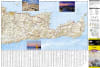 Crete Adventure Travel map. The front side of the Crete map details the eastern region of the island with the Sea of Crete to the north. The reverse side of the map shows the western region of the island with the Aegean Sea to the north and the Mediterran - Image 2 of 0