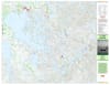 Lac La Ronge Provincial Park 1:100,000 scale topographic map featuring canoe routes, nautical markers, and backcountry island campgrounds. - Image 2 of 0