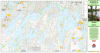 Churchill River Map 4 showing the canoe route from Snake Rapids to Sandfly Lake with 1:50,000 scale topography, forest fire burn areas, and campsites. - Image 2 of 0