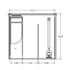 JBJ Rimless Flat Panel 45 Gallon Black Aquarium & Stand - Image 5 of 0