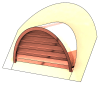 36" Half Round Roof Dormer for 16:12 Pitch - Image 1 of 0