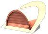 copper roof vent, half round roof vent, half circle roof vent, circle top roof vent, radius roof vent, half round dormer, dormer roof vent, radius roof vent, eyebrow roof dormer - Image 1 of 0