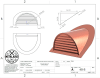 copper roof vent, half round roof vent, half circle roof vent, circle top roof vent, radius roof vent, half round dormer, half round vent, half round roof vent, semi-circle roof vent, eyebrow roof vent, eyebrow vent - Image 2 of 0