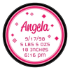 baby girl birth announcement custom printed pucks - Image 1 of 0