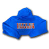 Royal blue hoodie with red and white text that reads 'let's go buffalo'. Cheer on the Buffalo Bills! - Image 1 of 0