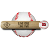 engraved 18" souvenir baseball bat "add two lines of text" This also has a picture of a baseball player inside a diamond shape box. - Image 1 of 0