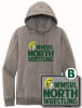 Wmsvl North Wrestling Medium Weight Gray Hoodie with Wmsvl Spartan logo. - Image 1 of 0