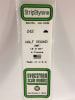 Evergreen Scale Models  .080" 2.0mm Opaque White Polystyrene Half Round - Image 1 of 0