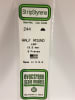 Evergreen Scale Models  .125" 3.2mm Opaque White Polystyrene Half Round - Image 1 of 0