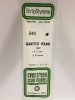 Evergreen Scale Models  .080" 2.0mm Opaque White Polystyrene Quarter Round - Image 1 of 0