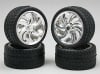 Cyclone Chrome Rims with Tires (Set of 4) 1/25 - Image 2 of 0
