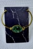 handmade-gold-jade-green-python-skin-bracelet - Image 1 of 0