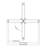 Quad Ceiling Mount for Displays up to 125 lb. - Image 8 of 0