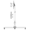 Mobile Monitor Cart for Screens up to 100 lb., Height Adjustable - Image 5 of 0