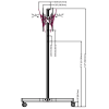 Mobile Monitor Cart Back to Back for Screens up to 100 lb. - Image 3 of 0
