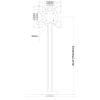 TV Floor Stand with Dual Back to Back Screens up to 100 lb. - Image 4 of 0