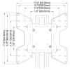 TV Floor Stand with Dual Back to Back Screens up to 100 lb. - Image 6 of 0