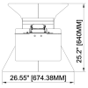 TV Floor Stand for Screens up to 150 lb and up to VESA 400x400 - Image 6 of 0