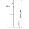 TV Floor Stand for Screens up to 150 lb and up to VESA 400x400 - Image 7 of 0