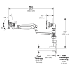Dual Monitor Mount for Large Screens up to 44" Wide - Image 7 of 0