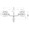 Dual Monitor Mount for Large Screens up to 44" Wide - Image 8 of 0