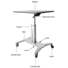 Mobile Laptop Cart and Sit Stand Desk - Image 4 of 0