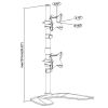 Dual Vertical Monitor Stand  for up to two 27" or 34" Ultra-wide monitors - Image 5 of 0