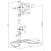 Dual Vertical Monitor Stand  for up to two 27" or 34" Ultra-wide monitors - Image 8 of 0