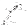 Heavy Duty Curved Monitor Arm for 4 to 44 lb Monitors - Image 11 of 0